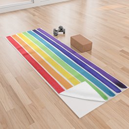 Rainbow stripes Yoga Towel