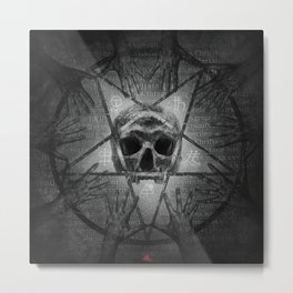 AfterTaste - MMXV II Print Metal Print | Scary, Black and White, Graphic Design, Abstract 