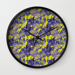 Springtime for Izzy Wall Clock | Yellow, Pattern, Kid, Pretty, Adorable, Joy, Sarahjacobs, Floral, Flower, Painting 