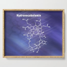 Hydroxocobalamin vitamin B12, Structural chemical formula Serving Tray