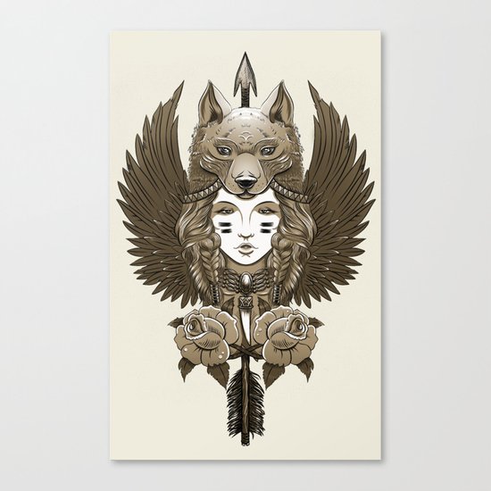 Native girl (light version) Canvas Print