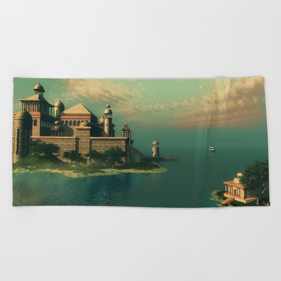 Mystic Fantasy Island Beach Towel