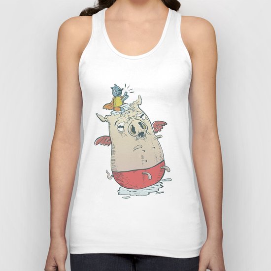 Nourished with innocent things, and with few, ready and impatient to fly, to fly away Unisex Tank Top