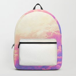 cloud impressionism texture pastel pink purple yellow Backpack