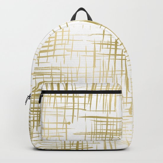 Crosshatch Gold Backpack