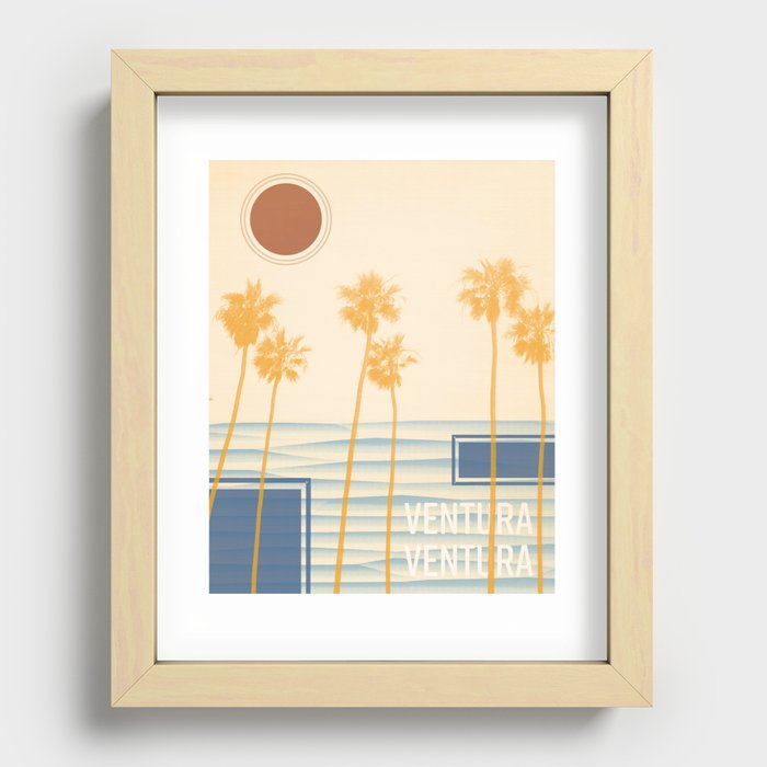 Ventura Palms Recessed Framed Print