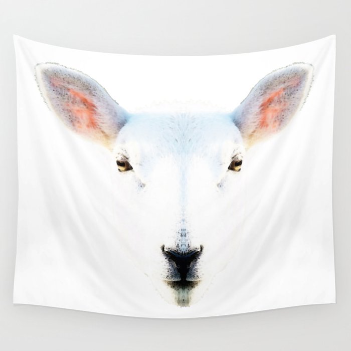 The White Sheep By Sharon Cummings Wall Tapestry