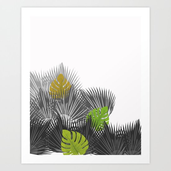 Tropical leaves 04 Art Print