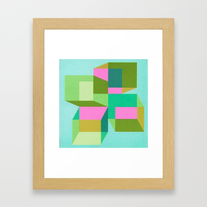Cubes 402(v2)BH-A Framed Art Print