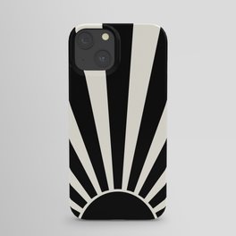 Black retro Sun design iPhone Case
