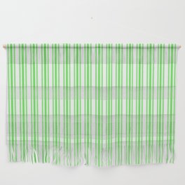 Trendy Large Lime Margarita Green French Mattress Ticking Double Stripes Wall Hanging