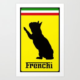 French Bulldog Ferrari  Art Print