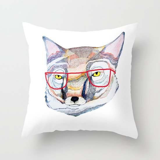 Mr Fox Throw Pillow