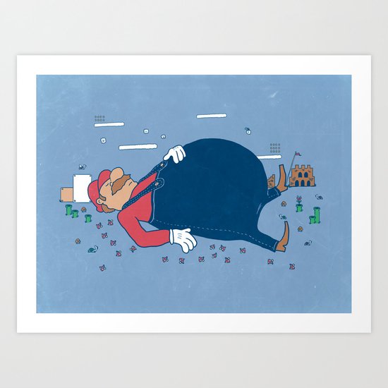 Too Many Mushrooms Art Print