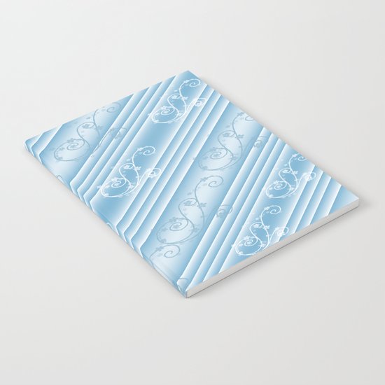 Elegant Swirl and Stripes Abstract Notebook
