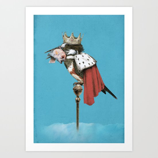 Kingfisher (Blue Option) Art Print