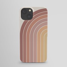 Gradient Arch VII Earthy Pastel Mid Century Modern Rainbow iPhone Case