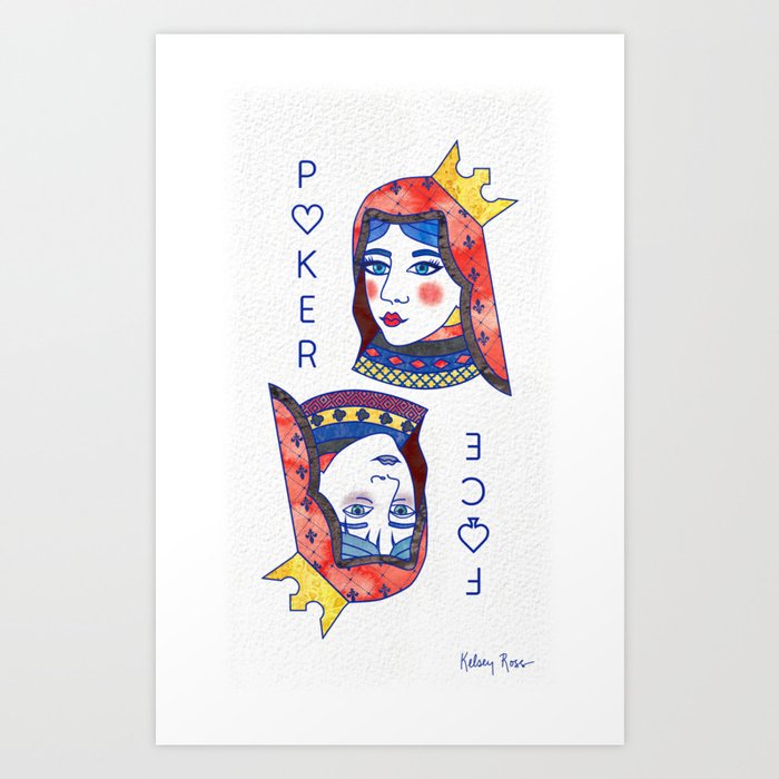 Poker Face Art Print