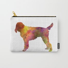 Medium Griffon Vendeen in watercolor Carry-All Pouch | Color, Art, Poster, Retro, Illustration, Ink, Digital, Print, Pet, Abstract 