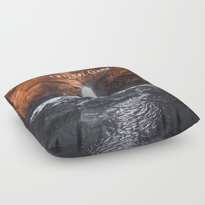 Ocean Waves Oregon Floor Pillow