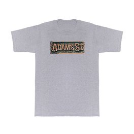 Adams St The Loop Chicago City Center Downtown Building Street Sign T Shirt | Details, Architecture, Terracotta, Masonry, Color, Word, Second City, Downtown, Windy City, The Rookery 