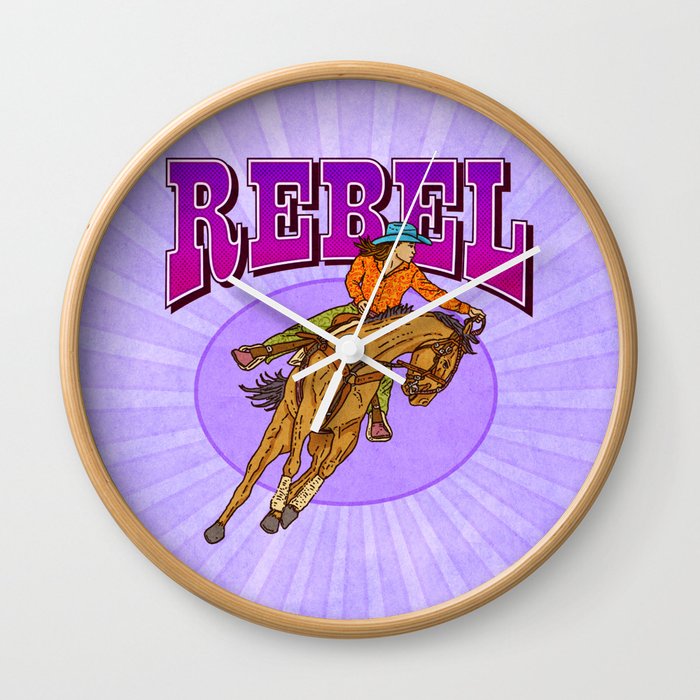 RIGHTEOUS RODEO Rebel Wall Clock