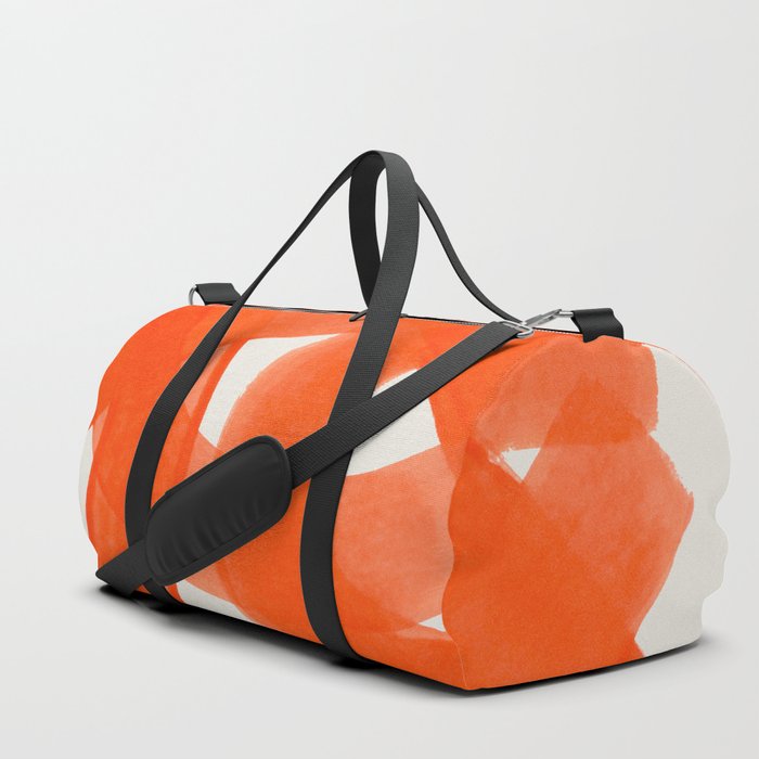 Mid Century Modern Abstract Painting Orange Watercolor Brush Strokes Sporttaschen