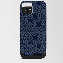 Abstract Minimalism on Navy iPhone Card Case