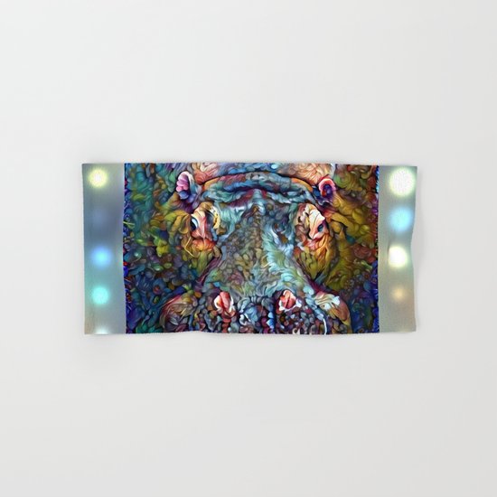 Whimsical Hippo Hand & Bath Towel