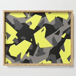 Black\Grey\Yellow Geometric Camo Serving Tray