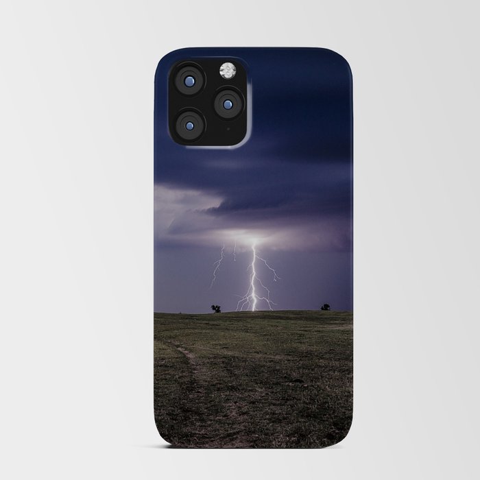 Bug Zapper - Lightning Strikes the Plains on a Stormy Night in Oklahoma iPhone Card Case