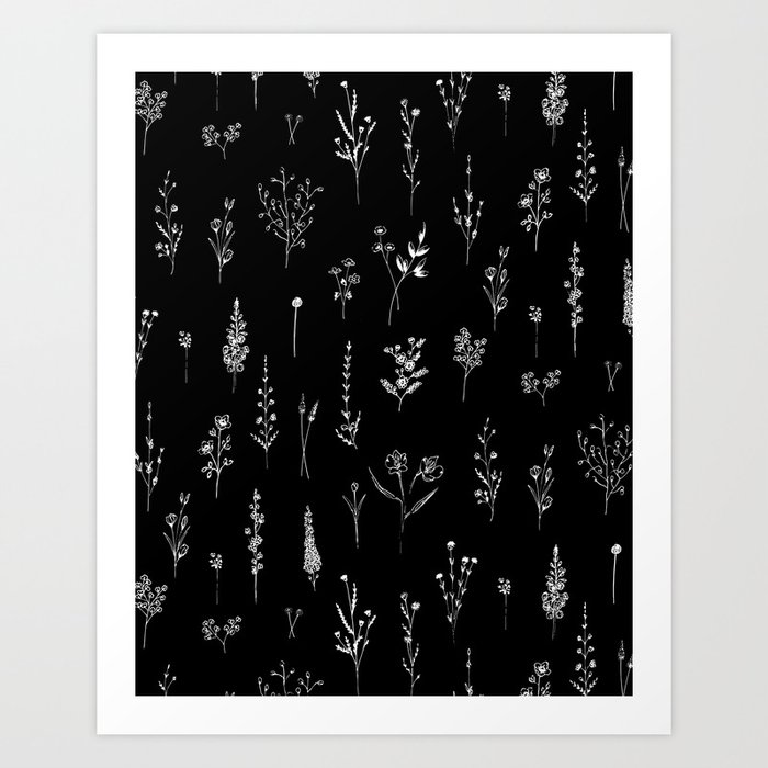 Black wildflowers Kunstdrucke Black wildflowers Kunstdrucke