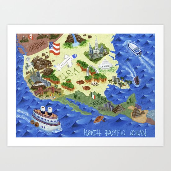 Map Art Print