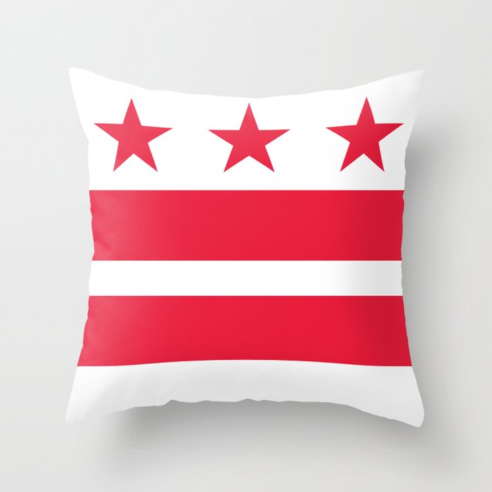 Flag of the District of Columbia - Washington D.C authentic version Throw Pillow