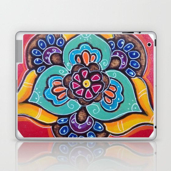3 flower,plants,modern art,colorful Laptop & iPad Skin