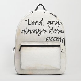 Michelangelo “Lord, grant that I may always desire more than I accomplish.” Backpack | Graphicdesign, Minimal, Typography, Typeletter, Word, Oldpaperoffice, Words, Modern, Literature, Literary 