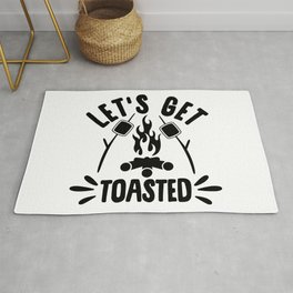 Let's Get Toasted Funny Camping Area & Throw Rug