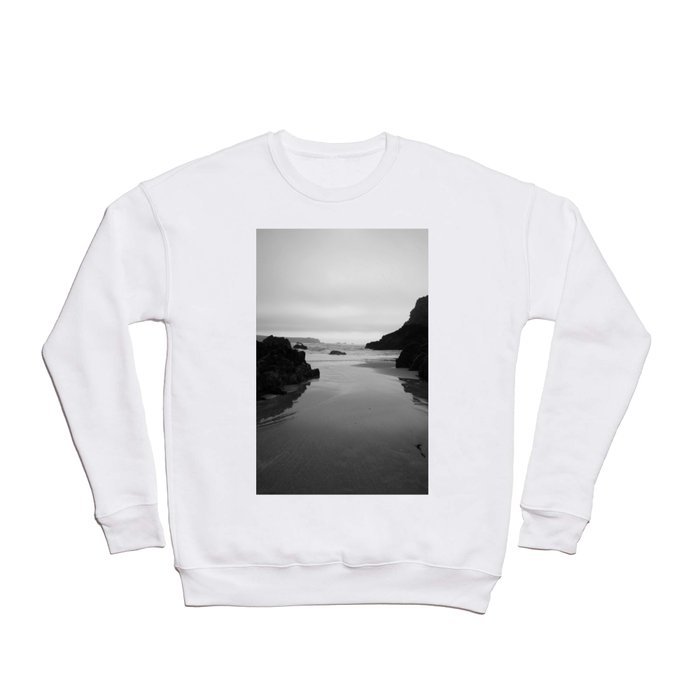 Kynance Cove in Black and White Crewneck Sweatshirt