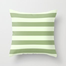 Classic Sage Green Stripes Throw Pillow