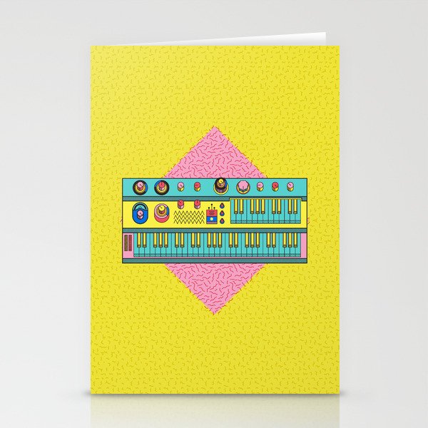 Psychedelic synth Stationery Cards