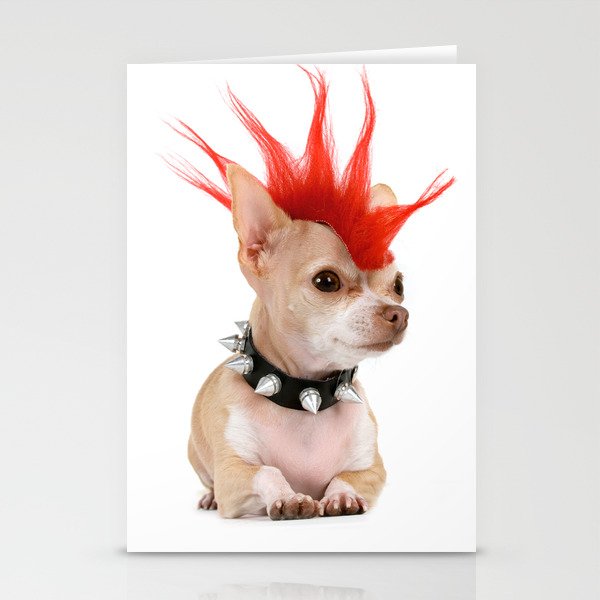 Punk Chihuahua Stationery Cards
