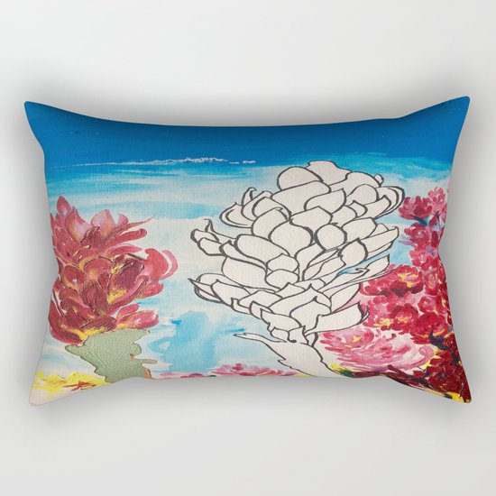 Alpinia purpurata – Red Ginger Flower Rectangular Pillow