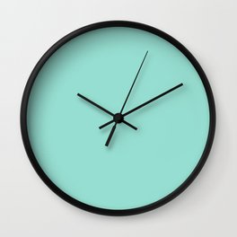 Pale Robin Egg Blue Solid Block Color Wall Clock