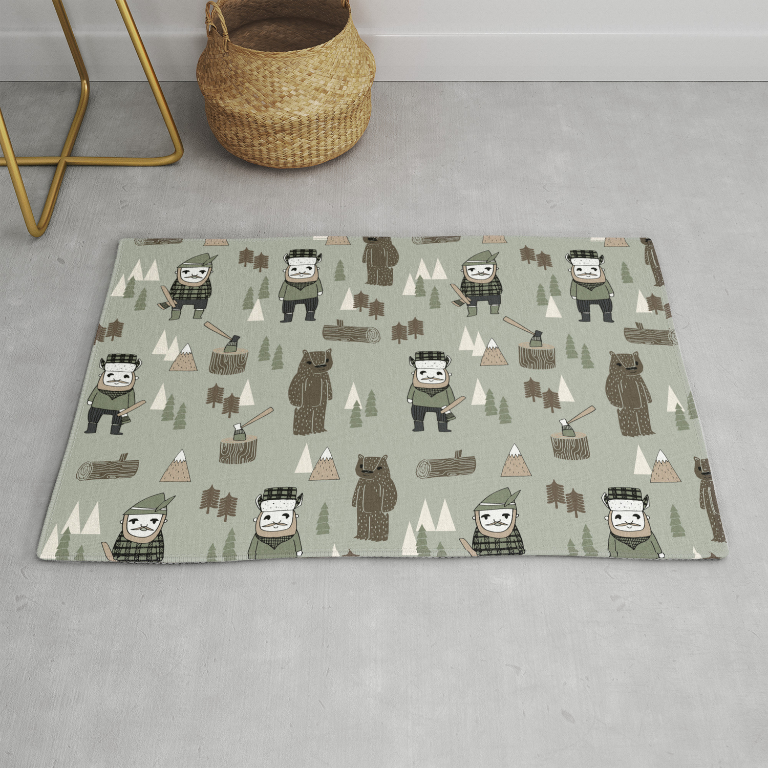 woodland kids rug