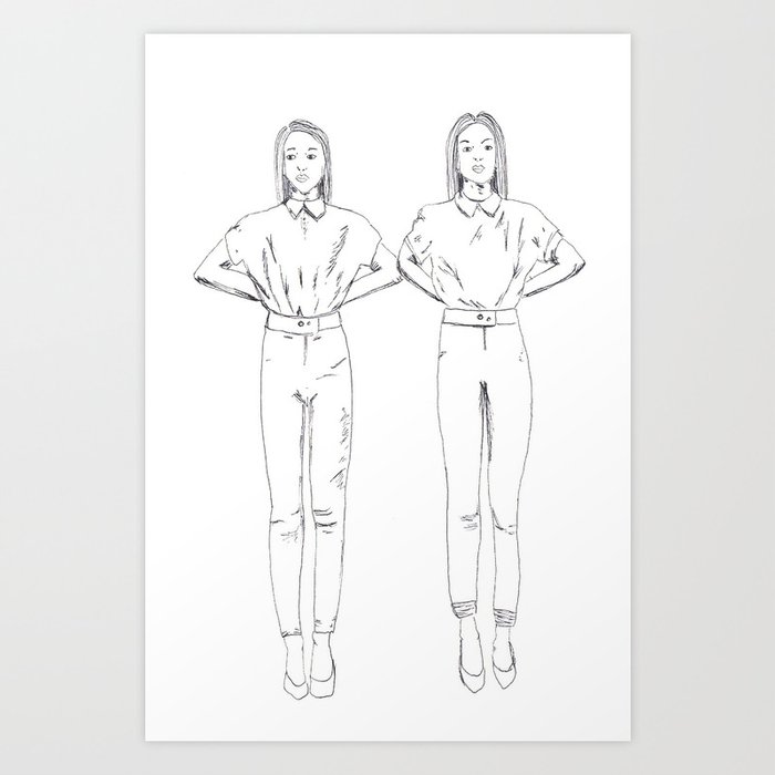 two models Art Print