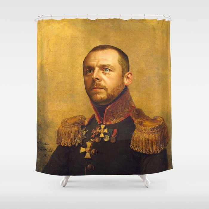 Simon Pegg - replaceface Shower Curtain