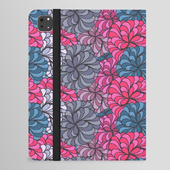 pink and gray dahlia sun lovers courtyard garden flowers iPad Folio Case