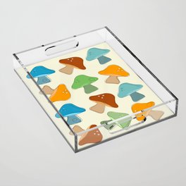 Mushroom Pattern Multicolored |  Acrylic Tray