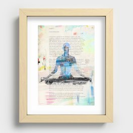 Yoga Book. Lesson 1 Concentration - painting - art print  Recessed Framed Print