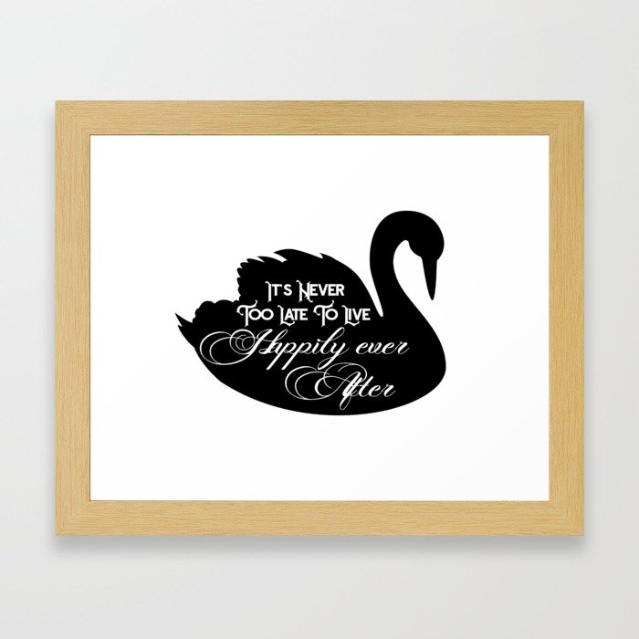 Happily Ever After Black Swan A368 Framed Art Print